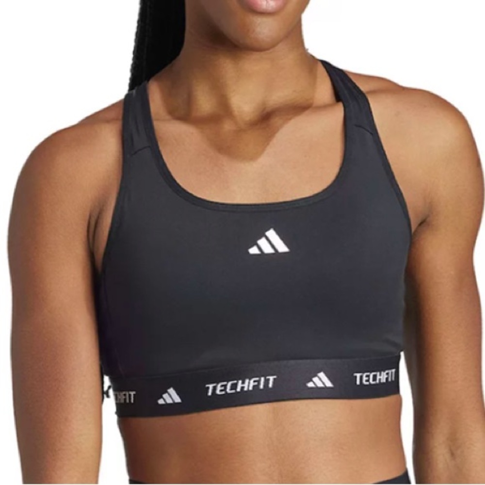 Adidas NWT Techfit Sports Black Sports Bra XS